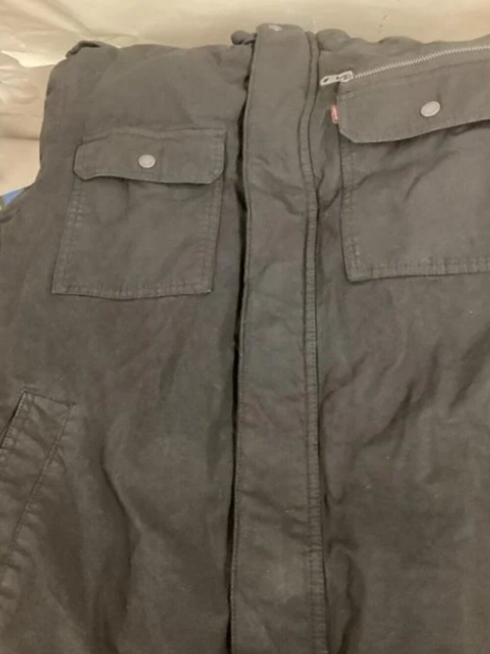Levi’s Black Canvas Military Field Jacket Utility Coat - Men’s XXL